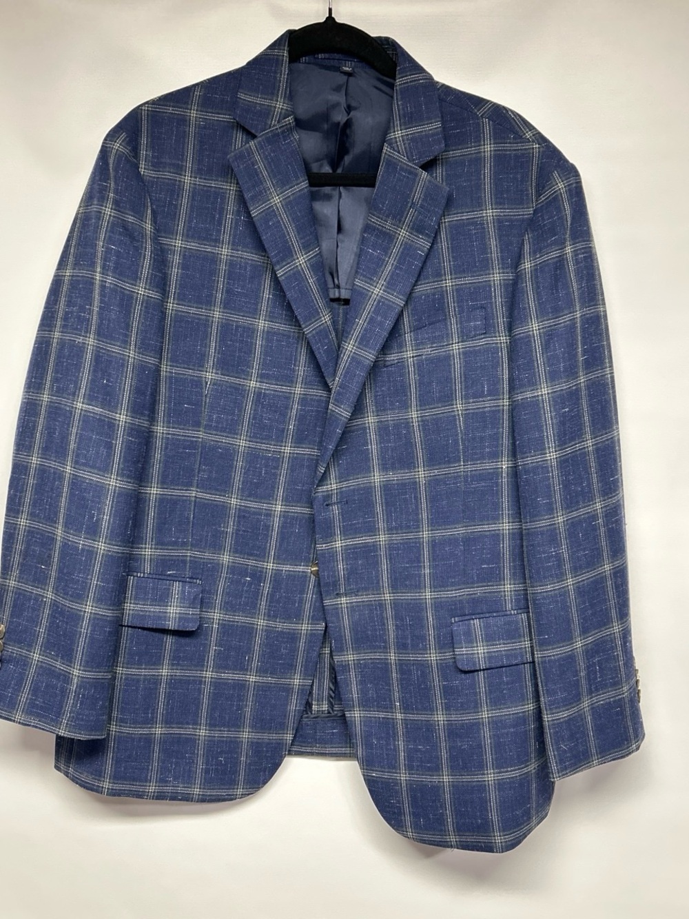 Jos. A. Bank Blue Windowpane Plaid Sport Coat
